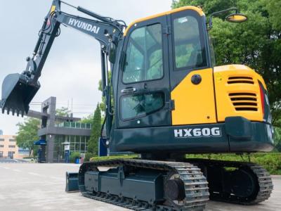 China Nova Coreia Hyundai Excavator HX60G Roda Jindongyu Máquinas à venda