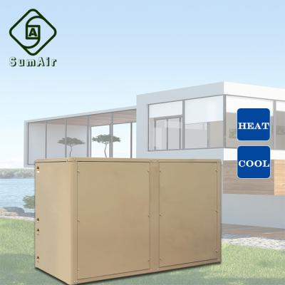 China Outdoor 20kw 40kw 48kw China High cop A+++ geothermal House Heating Cooling Ground source solar energy heat pump water heater for sale