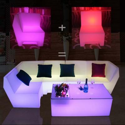 China Patio\Garden\Outdoor\Bar Uilm Illuminated Sectional Sofa for sale