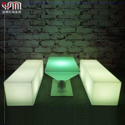 China Modern Outdoor Waterproof Rechargeable Color Changing Led Bench for sale