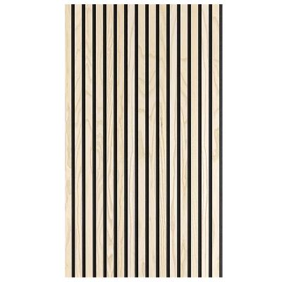 China Modern MDF Wooden strip sound-absorbing board Natural Oak Acoustic Slat Wood Wall Panels Wood Slatted Wall Paneling Soundproof for sale
