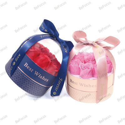 China Recycled Materials customized luxury craft round recycled kraft paper packaging box for Thanksgiving gift packaging box for sale