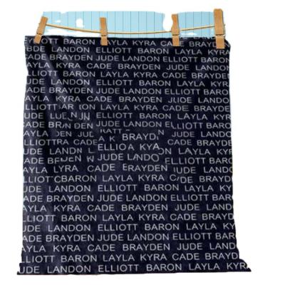 China High Quality Flame Retardant 3D Digital Print Customized Black Flannel Fleece Blanket With Words To Mum Dad for sale