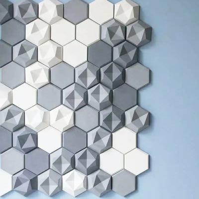 China Modern Hot sale home office decorative eco friendly material adhesive Akoestiek 3d polyester fiber acoustic wall panel manufacture for sale