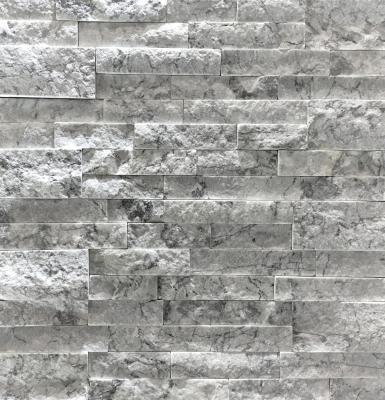 China Interior wall cladding traditional marble tile/stone wall/culture stacked marble stone for sale
