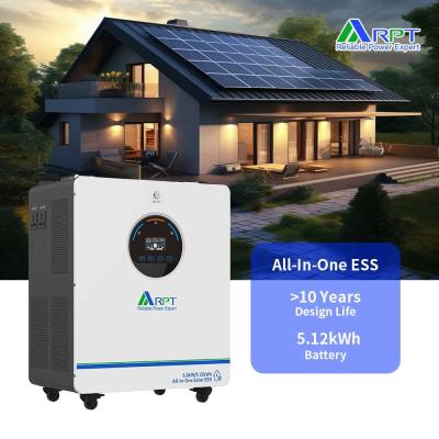 China RPT-Battery 6KW Solar Inverter 51.2V 100AH LiFePO4 Lithium Battery for 6KW 5.12KWh All in One Home Energy Storage System for sale