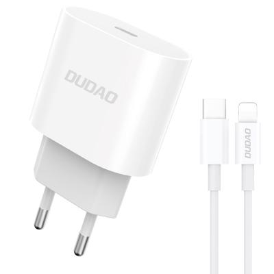 China Universal DUDAO Wholesale Logo (MOQ 10pc) (MOQ 1000pcs) Custom Type C Wall Travel Charger Adapter 20W PD USB Charger for sale