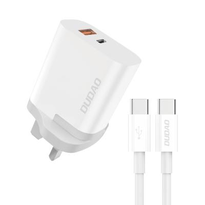 China Universal UK DUDAO Official Dropshipping Logo USB C Palladium 20W PD Wall Phone Charger Travel Plug Adapter Custom Charger Adapter Fast Charging for sale