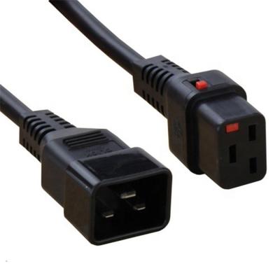 China COMPUTER 16A 125V/250V IEC C20 To IEC C19 Lock Power Cord for sale