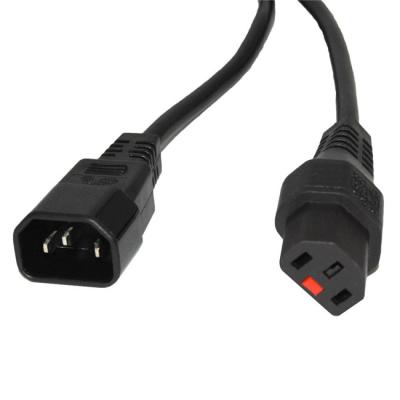 China COMPUTER IEC C14 to IEC C13 Locking Power Cord for sale