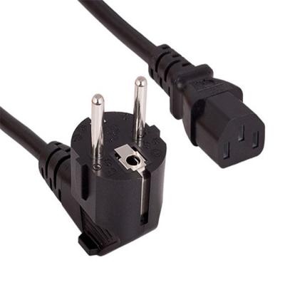 China European COMPUTER schuko angled CEE7/7 to C13 power cord for sale