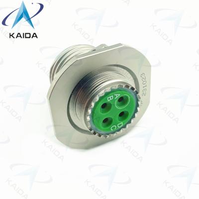 China MIL-DTL-38999 serie III Jam Nut Receptacle Connector met krimpcontact Elektroloss Nickel TVS07RF15-04P.8D serie Te koop