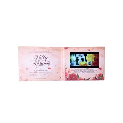 China MP4 LCD Videovisitekaartjes voor het Geheugen van de huwelijksuitnodiging 128MB Te koop