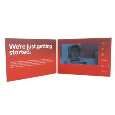 China ODM video do cartão do folheto de USB HD LCD para o certificado do CE ROHS da promoção do mercado à venda