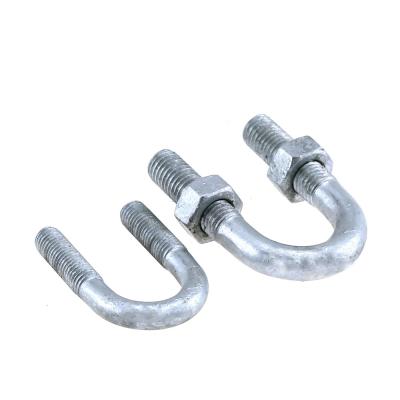 China Aço carbono grau 10.9 DIP galvanizado a quente de aço inoxidável U parafusos máquina de dobragem quadrada fecho de tubo de grampos de tamanho personalizado à venda