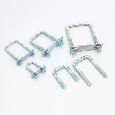 China China Factory Customized Semi Trailer Suspension Part Square U Bolt met moeren Aanpasbaar voor vrachtwagen of trailer U Bolt Te koop