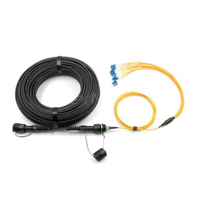 Κίνα ODVA MPO προς ODVA MPO FTTA Λύσεις 12 πυρήνες 9/125 OS2 Τεθωρακισμένο ίνες Patch Cord LSZH Jacket προς πώληση