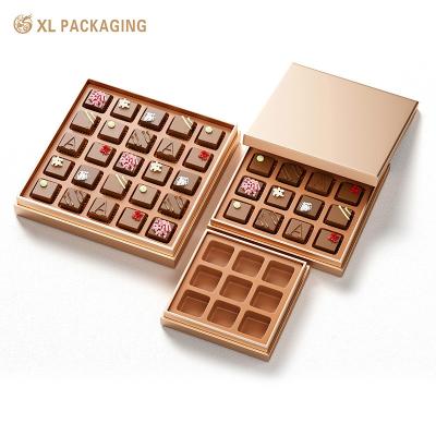 China Customized Chocolate Packaging Box with Lid and Sponge Insert Rigid Kraft Gift Box for sale