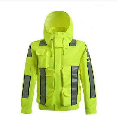 China Water Proof Raincoat Reflective Workwear Split Raincoat Traffic Duty Clothing Safety Raincoat for sale