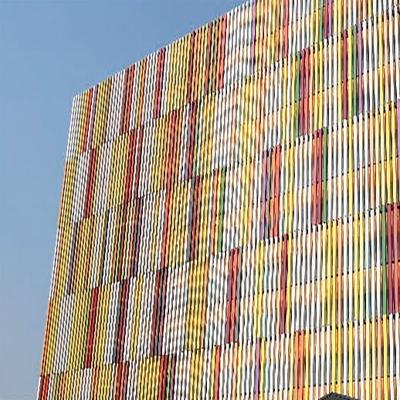 China PANELTEK Modern Design Traditional Colorful Glazed Terracotta Facade External Canopy for sale