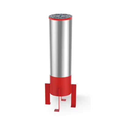 China 304 Stainless Steel Anti-collision Design with LED Light Bollards Post 219*600 mm Stainless Steel Road Block Fixed Bollard for sale