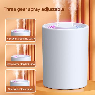China Large Capacity 5L LED Ultrasonic Dual Jet Car Humidifier Cool Mist Large USB Air Desktop Humidifier for sale