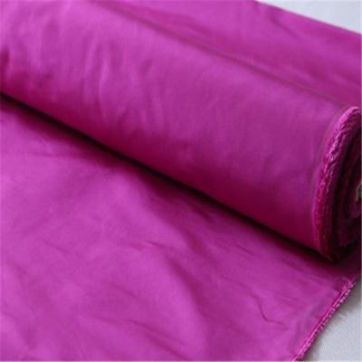 China Organic Hot Wholesale Great Mulberry Plain Color 100% Pure Silk Taffeta Fabric for Lady Clothes for sale
