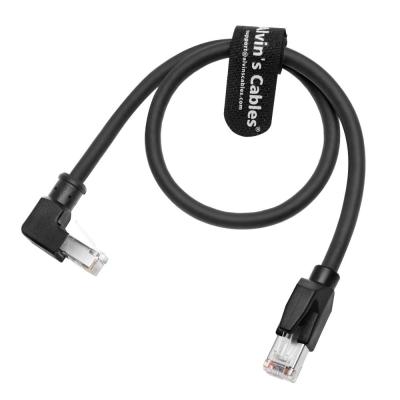 China Alvin's Cables Industrial Up Angle Cat6 60cm Geschermde gouden aansluitingen Te koop