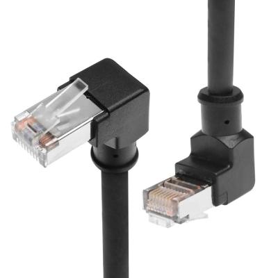 China Alvin's Kabels Cat6 Shielded RJ45 Kabel 6,6ft Down Angle voor PLC Robotics Te koop