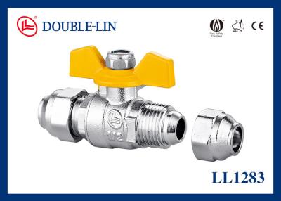 China Chrome plateó la válvula de gas de la manilla en forma de T de 26Bar DIN259 en venta