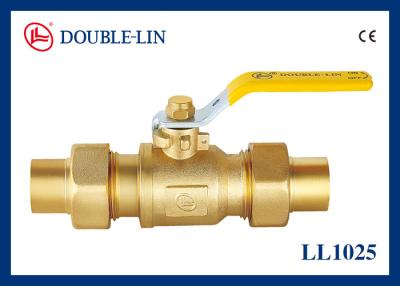 China válvulas de gas de cobre amarillo de la barra de la conexión 5 del hilo de 22m m x de 22m m en venta