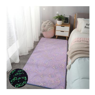 China Cute Fuzzy Fluffy Glow Rug Bedroom Tatami Mat Carpet Glow-in-Dark Glow-in-Dark Super Soft Washable Living Room for sale