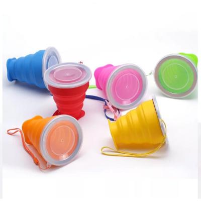 China WITH LID Expandable Drink Cup Set Reusable Collapsible Collapsible Cup Silicone Travel Cup With Lids for sale