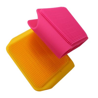 China EXFOLIATING factory wholesale eco-friendly custom design colorful silicone scrub bath cleaning brushes for sale