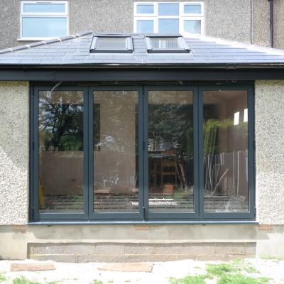 China Folding Glass House Price / Sliding / Folding Aluminum Swing Doors And Windows for sale