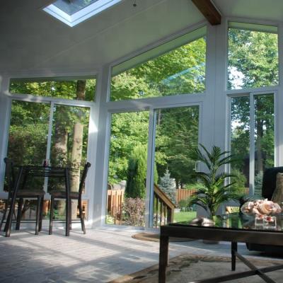 China According to customer's requirement or sketch GaoMing prefabricated house sunroom glass winter garden for sale