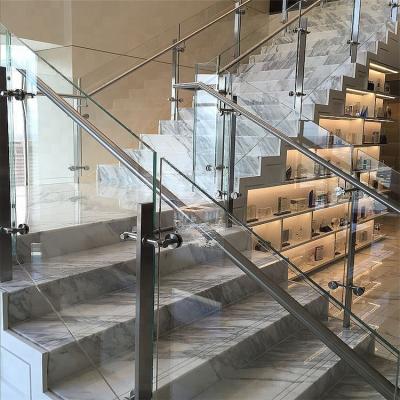 China More options modern glass balustrade, glass staircase, simple design glass design for sale