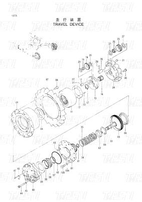 Chine Équipement hydraulique de creusement Moteurs d'entraînement final pour applications lourdes Catalogue 9111033 EX60-3 à vendre