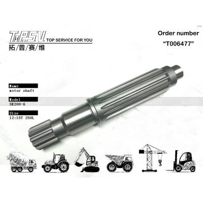 China YN15V00017S009 SK200-6 Excavator Travel Motor Shaft for Excavator Machinery Heat Treatment and Gear Meshing Installation for sale