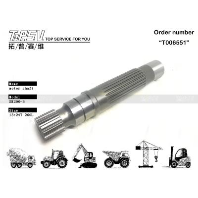 China YN15V00003S009 Black Hydraulic Pump SK200-5 Excavator Travel Motor Shaft Parts High Durability for sale