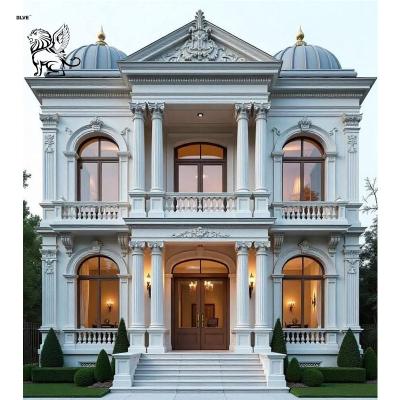China Pilares de construcción de piedra blanca Columnas corintias romanas de mármol Casa Villa Diseño decorativo en venta