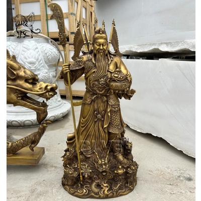 China Estatuas de bronce Guan Gong Bronce Guan Yu Kwan Kung Tamaño de vida China San Martial Estatua de costumbre Figura de escultura en venta