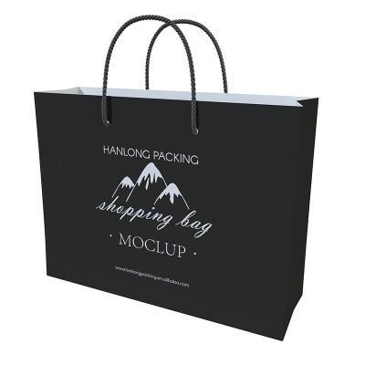 China Custom Logo Printing Recycle Gift Kraft Paper Recyclable Hot Selling Printed Shopping Paper Bag With Your Own Logo for sale