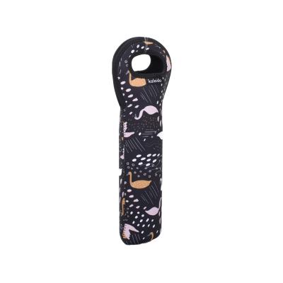 China Brand New Eco-friendly Scuba Fabric Portable Sleeve Bottle Protector 1 Pack Wine Cooler Pack Carrier Bag For Wine Bottles for sale