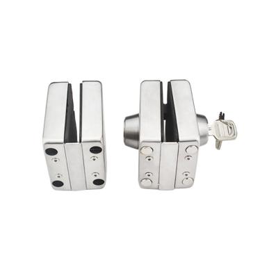 China Easy To Install High Quality Glass Door Hardware Stainless Steel Office Slide Door Lock for sale