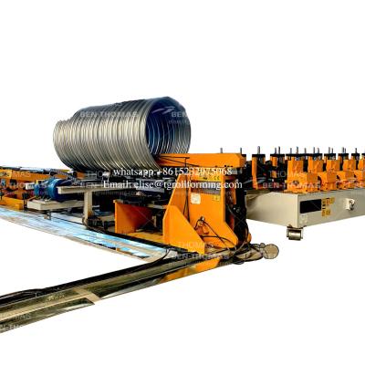China Good Quality Hot Sale Corrugated Spiral Drain Metal Culvert Pipe Making Machine for sale
