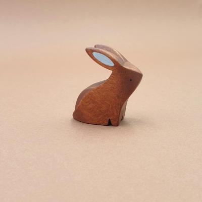 China Animales de madera imaginativos indecolorables de Bunny Rabbit Toy Montessori Wooden en venta