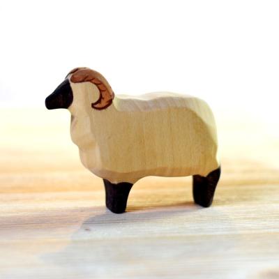 China Ningún daño talló los animales de madera ISO9001 de las estatuillas de las ovejas de madera aprobados en venta