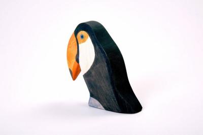 China Estatuilla de madera Art Statue del pájaro de los animales de madera hechos a mano resistentes de la grieta en venta
