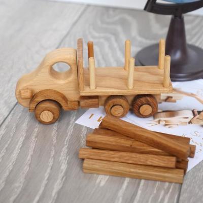 Китай Мобильные Handmade деревянные тележки игрушек вручают зашкуренный с простым дизайном продается